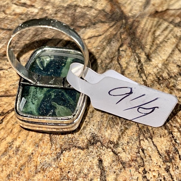 Crocodile Kambaba Jasper Ring Size 9 1/4 “Peace & Tranquility Stone” - Picture 3 of 8